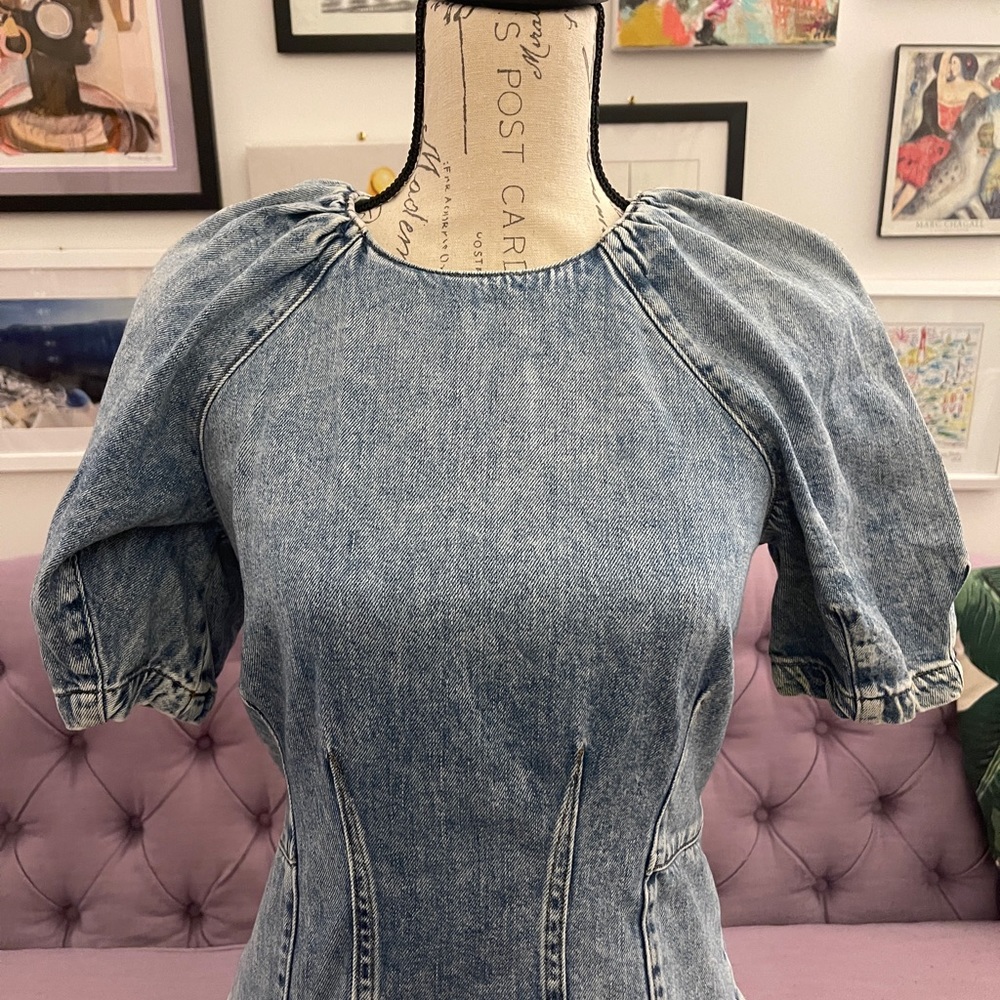 Jonathan Simkhai Holland Denim Dress 4 - Picture 4 of 7